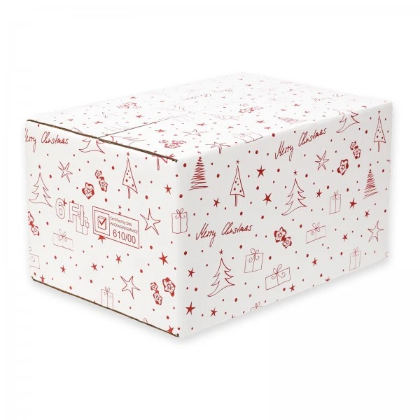 Billede af Juleindpakning - gavekasse Merry Christmas