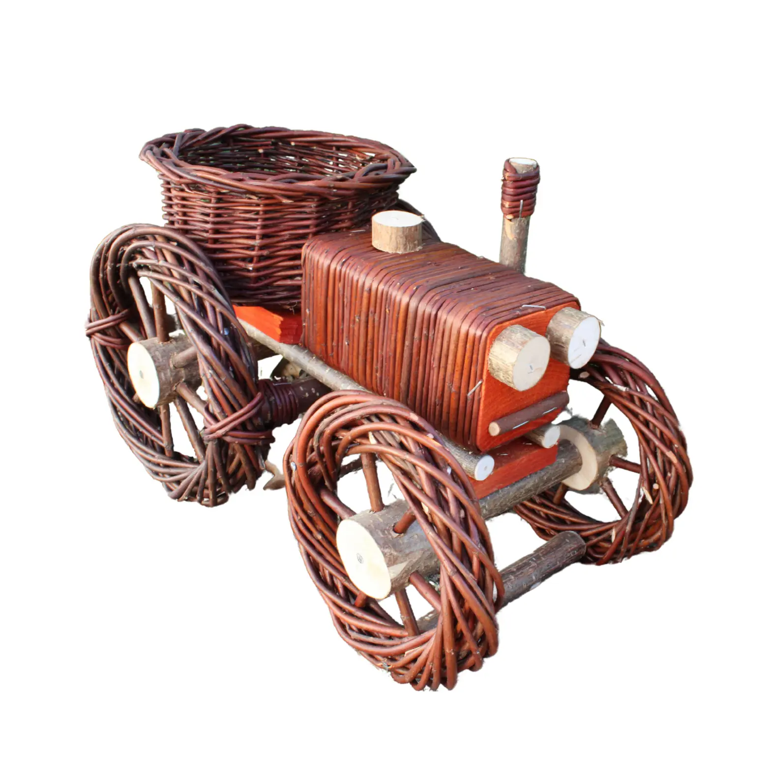 Traktor i flet-havepynt