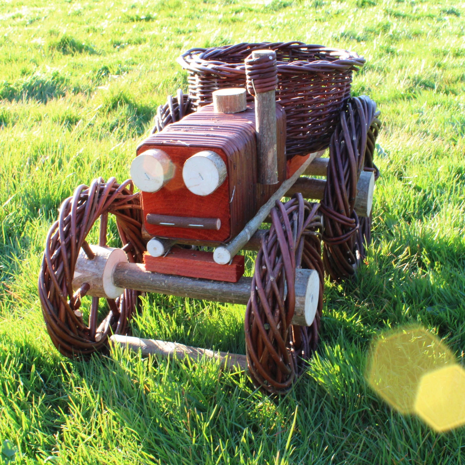 Traktor i flet-havepynt - Billede 2