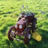 Traktor i flet-havepynt - Billede 3