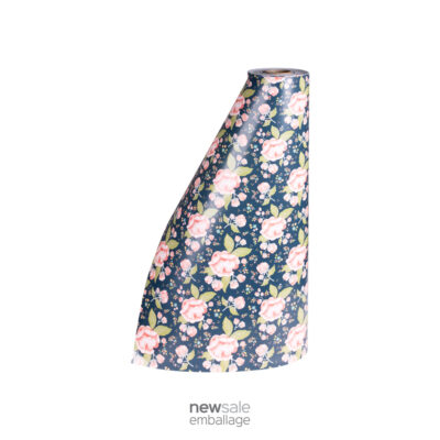 Gavepapir med blomster, B: 55 cm. L: 150 m.