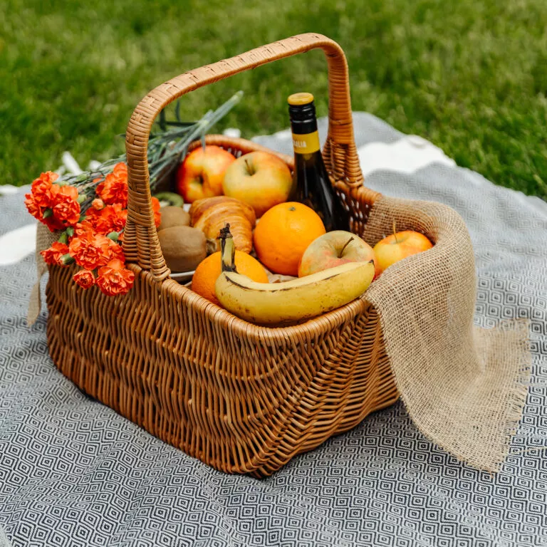 XL picnickurv i flet - Billede 2